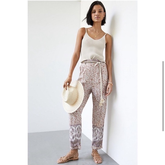 Anthropologie Ollari Tasseled Tapered Pants NWT - Picture 2 of 12
